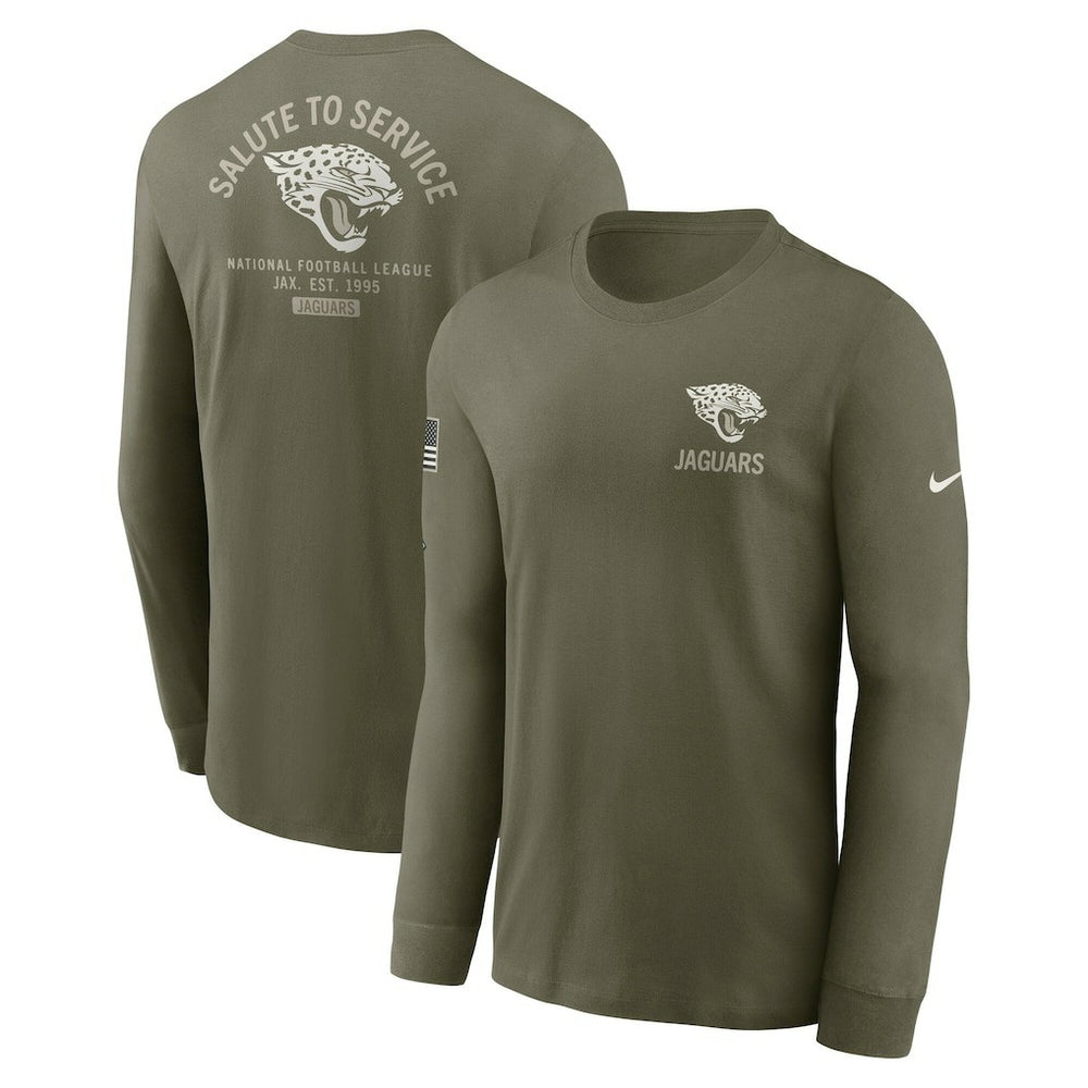 Jacksonville Jaguars 2025 Salute to Service Sideline Long Sleeve T-Shirt | NFL Outlet