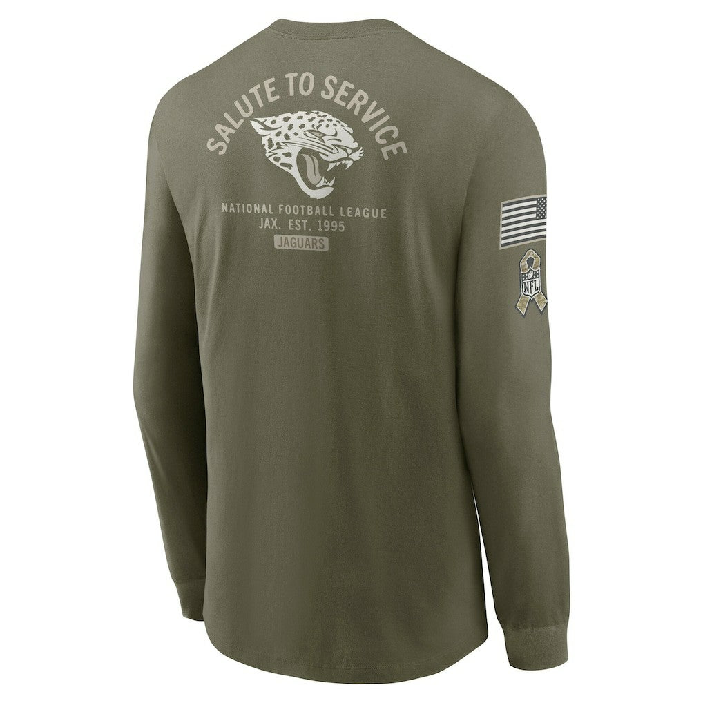 Jacksonville Jaguars 2025 Salute to Service Sideline Long Sleeve T-Shirt | NFL Outlet