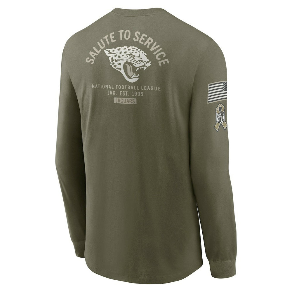Jacksonville Jaguars 2025 Salute to Service Sideline Long Sleeve T-Shirt | NFL Outlet