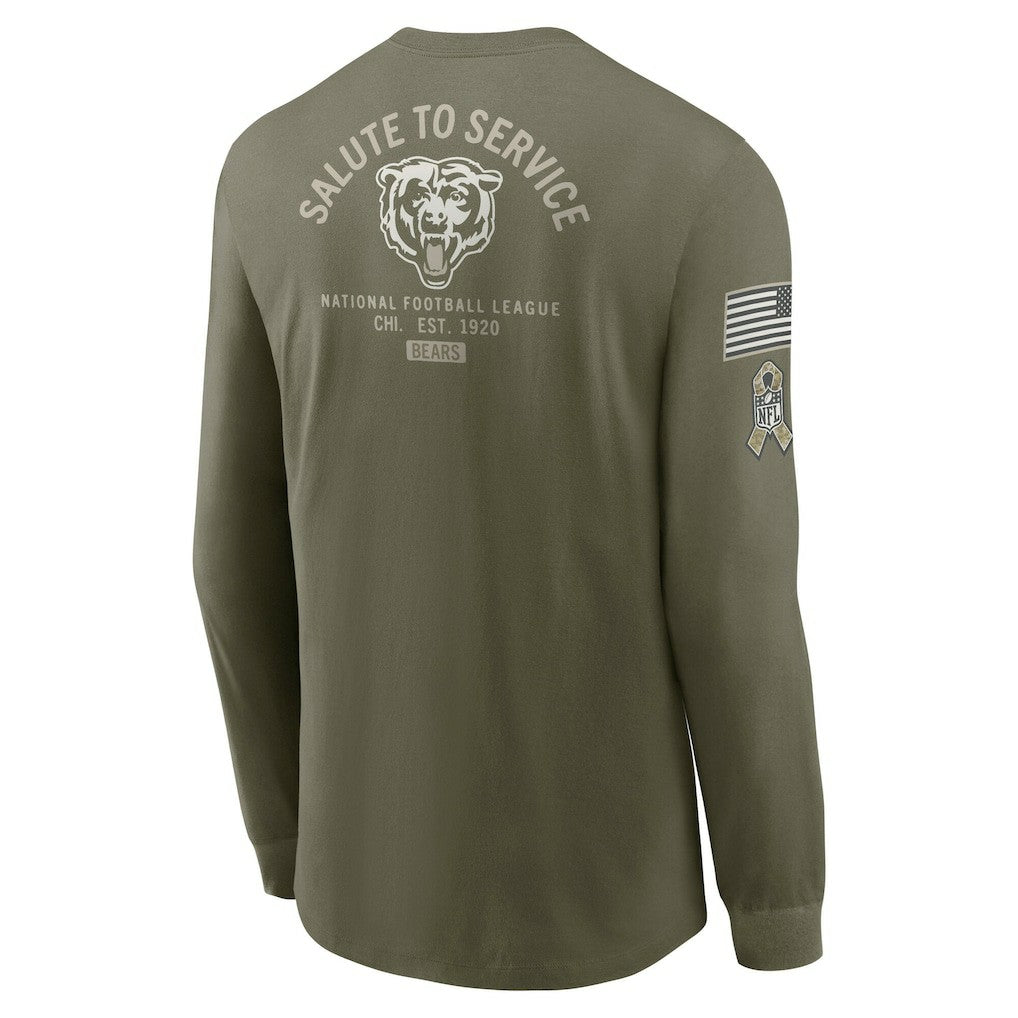 Chicago Bears 2025 Salute to Service Sideline Long Sleeve T-Shirt | NFL US