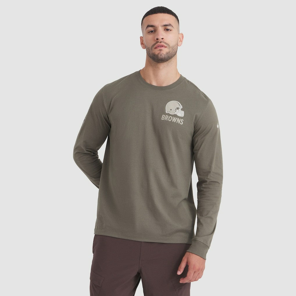 Cleveland Browns 2025 Salute to Service Sideline Long Sleeve T-Shirt | NFL Sale