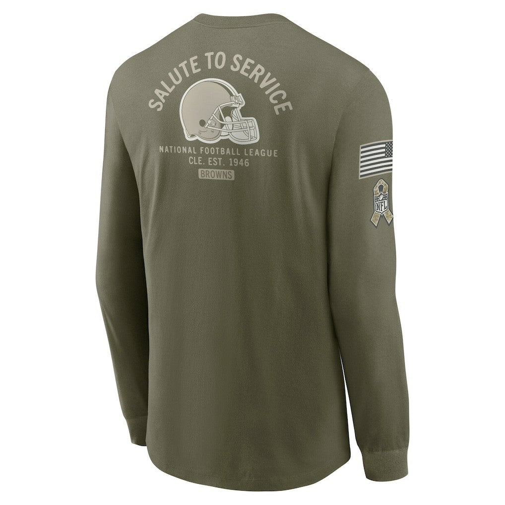 Cleveland Browns 2025 Salute to Service Sideline Long Sleeve T-Shirt | NFL Sale