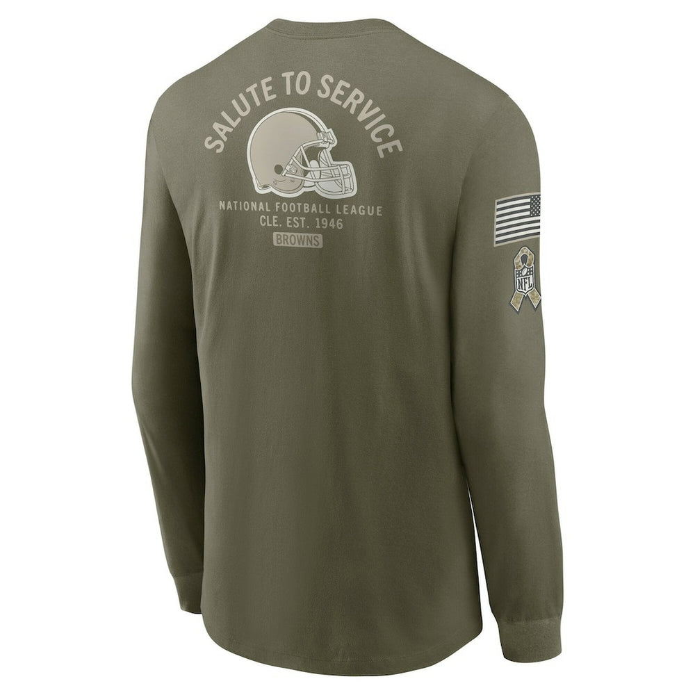 Cleveland Browns 2025 Salute to Service Sideline Long Sleeve T-Shirt | NFL Sale