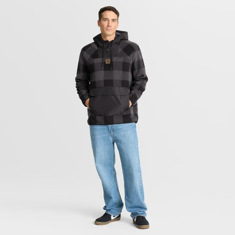 Minnesota Vikings Elements Plaid Polar Fleece Quarter-Zip Hoodie | NFL Online