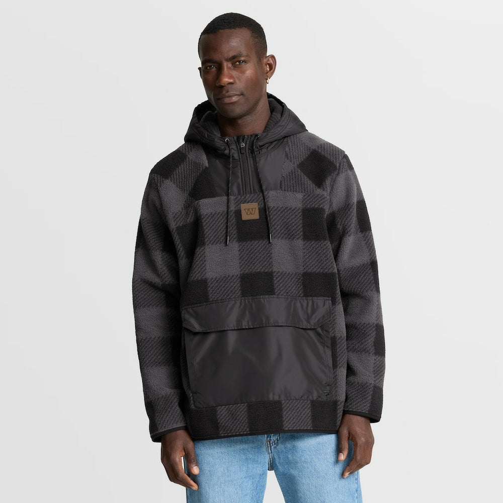 Washington Commanders Elements Plaid Polar Fleece Quarter-Zip Hoodie | NFL New