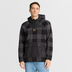 Kansas City Chiefs Elements Plaid Polar Fleece Quarter-Zip Hoodie | NFL New