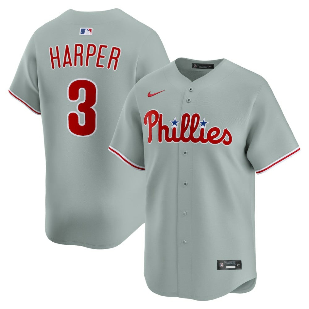 Bryce Harper Philadelphia Phillies Nike Road Limited Player Jersey - MLB Jerseys