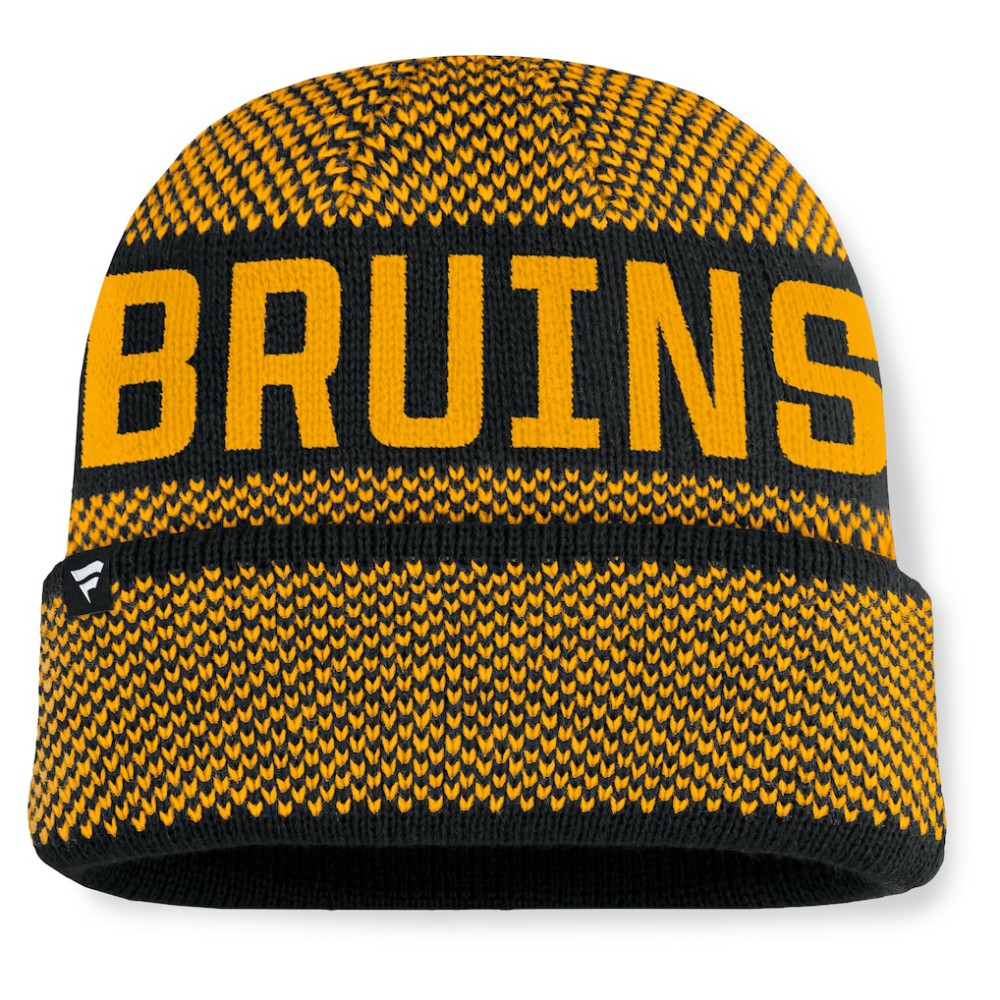 Boston Bruins Fanatics Fundamentals Shelter Cuffed Knit Hat -  NHL Hats