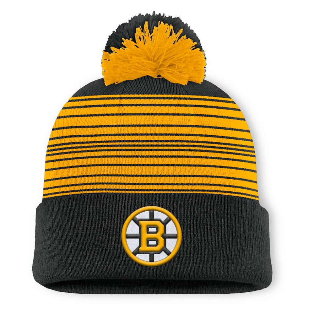 Boston Bruins Fanatics Fundamental Spirit Cuffed Pom Knit Hat -  NHL Hats
