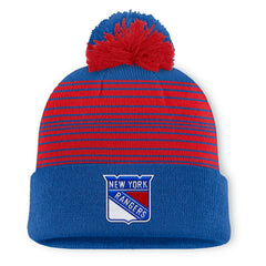 New York Rangers Fanatics Fundamental Spirit Cuffed Pom Knit Hat -  NHL Hats