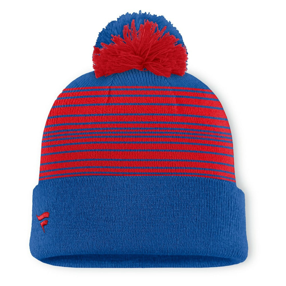 New York Rangers Fanatics Fundamental Spirit Cuffed Pom Knit Hat -  NHL Hats