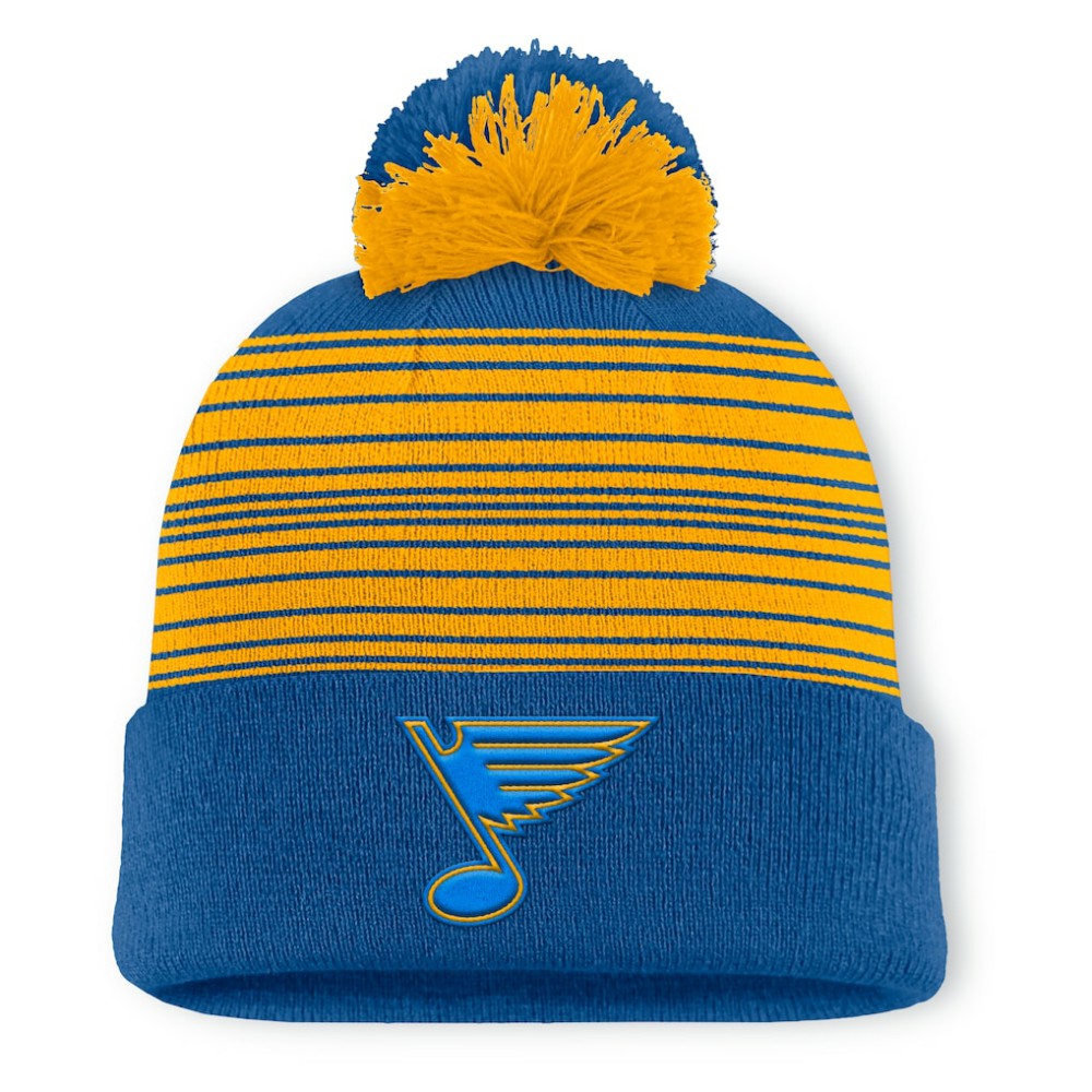 St. Louis Blues Fanatics Fundamental Spirit Cuffed Pom Knit Hat -  NHL Hats