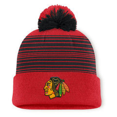 Chicago Blackhawks Fanatics Fundamental Spirit Cuffed Pom Knit Hat -  NHL Hats