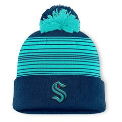 Seattle Kraken Fanatics Fundamental Spirit Cuffed Pom Knit Hat -  NHL Hats