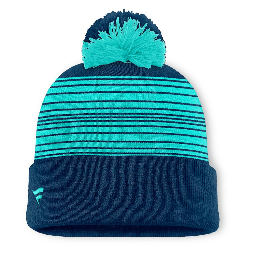 Seattle Kraken Fanatics Fundamental Spirit Cuffed Pom Knit Hat -  NHL Hats