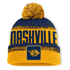 Nashville Predators Fanatics Fundamentals Thrive Cuffed Knit Hat with Pom -  NHL Hats