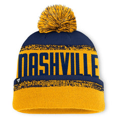 Nashville Predators Fanatics Fundamentals Thrive Cuffed Knit Hat with Pom -  NHL Hats