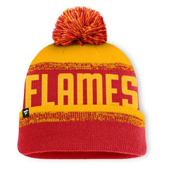 Calgary Flames Fanatics Fundamentals Thrive Cuffed Knit Hat with Pom -  NHL Hats