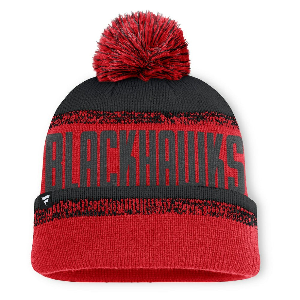 Chicago Blackhawks Fanatics Fundamentals Thrive Cuffed Knit Hat with Pom -  NHL Hats