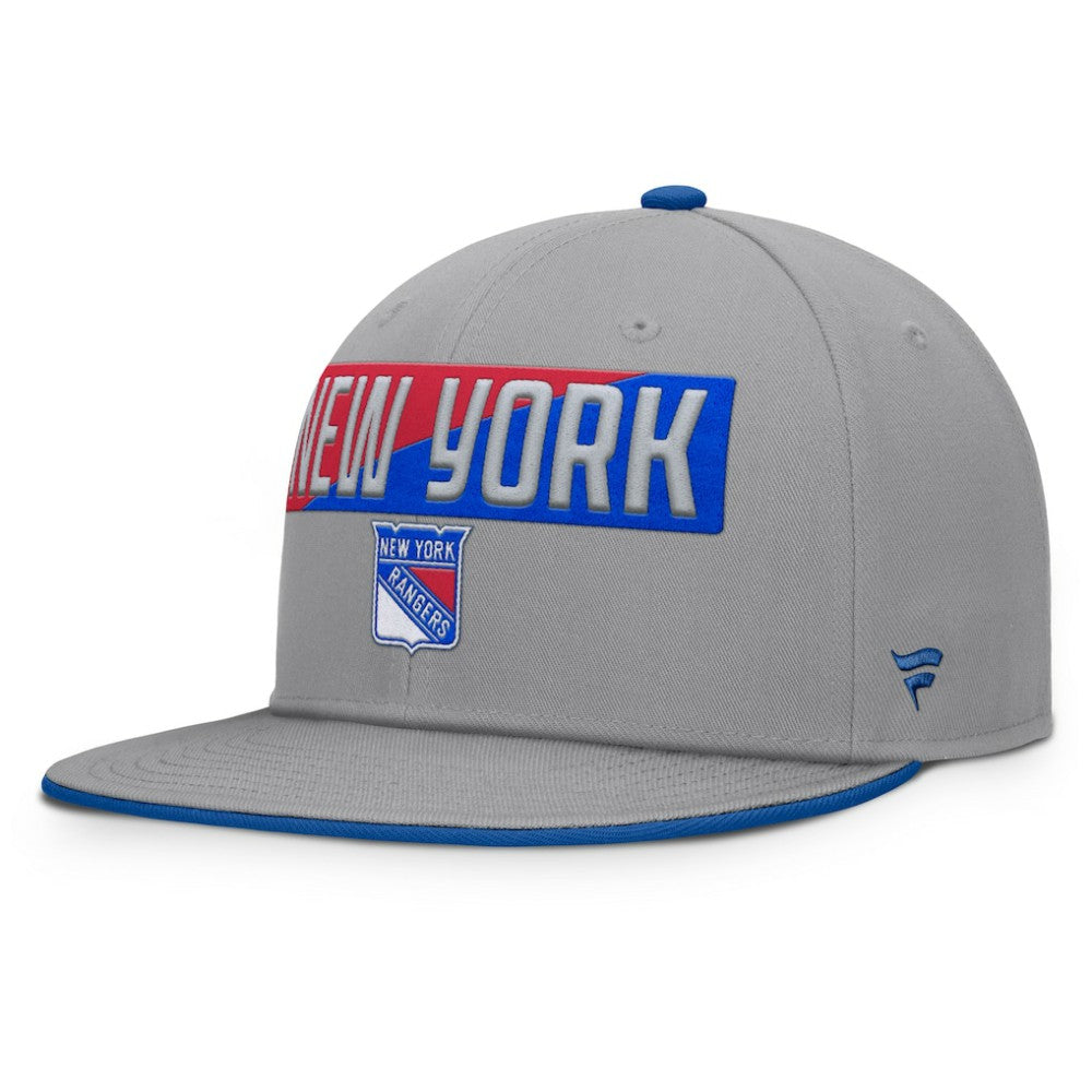 New York Rangers Fanatics Fundamentals Duo Split Logo Snapback Hat -  NHL Hats