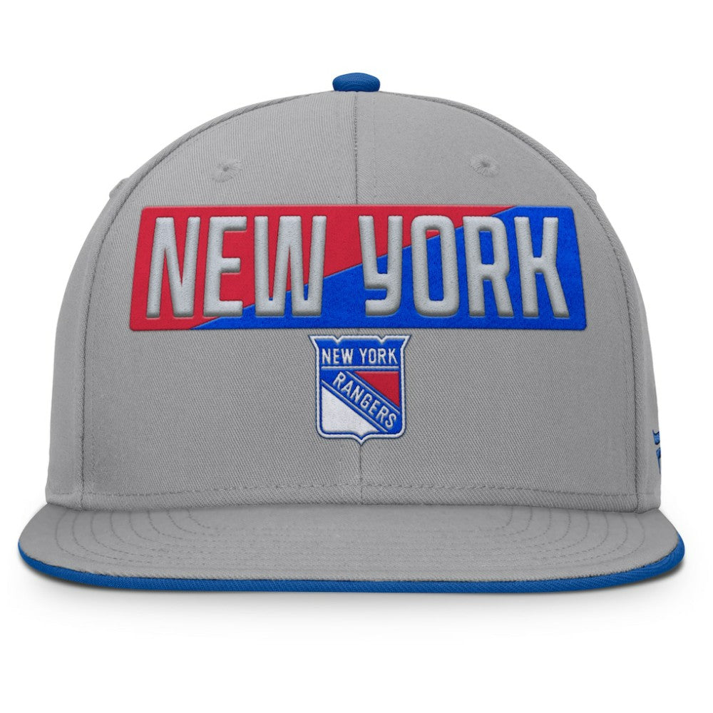 New York Rangers Fanatics Fundamentals Duo Split Logo Snapback Hat -  NHL Hats