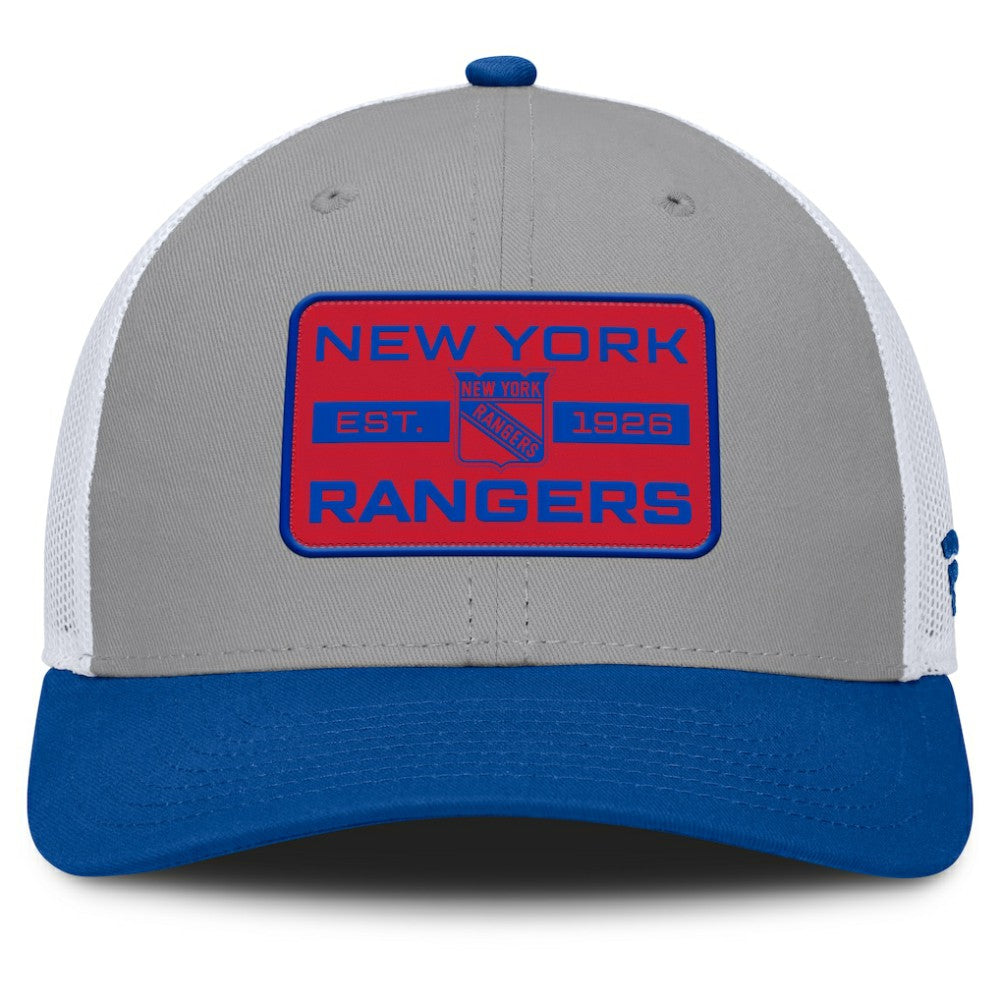 New York Rangers Fanatics Fundamental Adapt Trucker Adjustable Hat -  NHL Hats