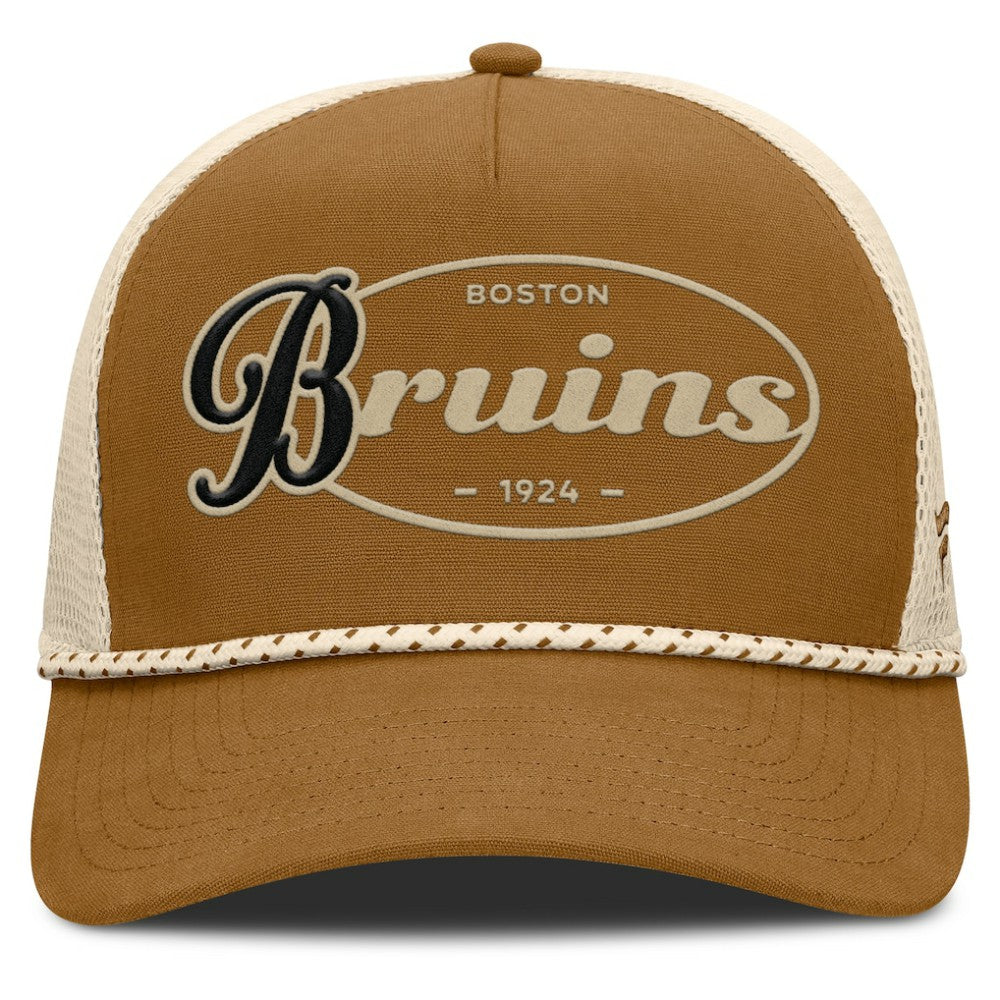 Boston Bruins Fanatics Heritage Fetch A-Frame Trucker Adjustable Hat -  NHL Hats