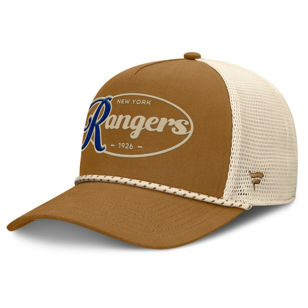 New York Rangers Fanatics Heritage Fetch A-Frame Trucker Adjustable Hat -  NHL Hats