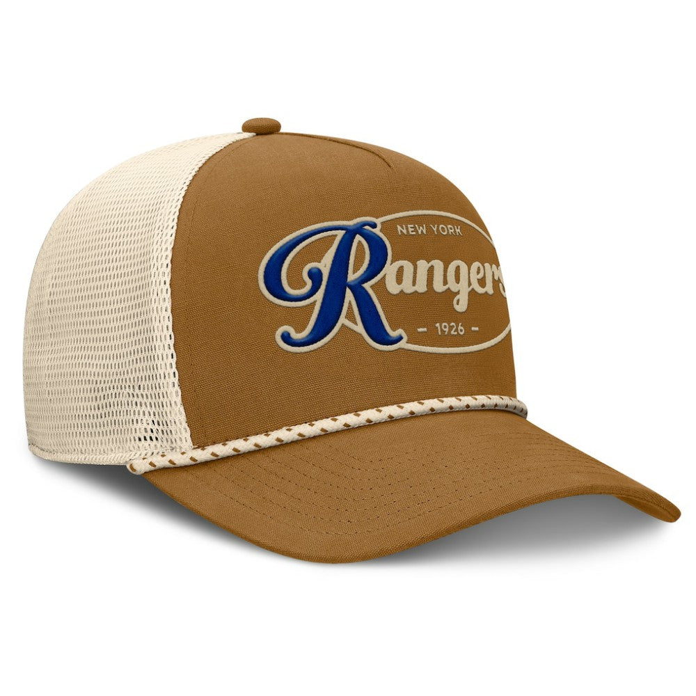New York Rangers Fanatics Heritage Fetch A-Frame Trucker Adjustable Hat -  NHL Hats