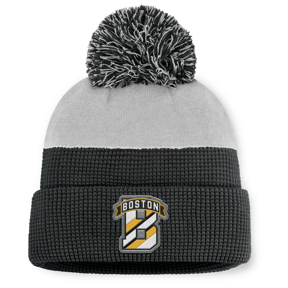 Boston Bruins Fanatics Authentic Pro Home Ice Cuffed Knit Hat with Pom -  NHL Hats
