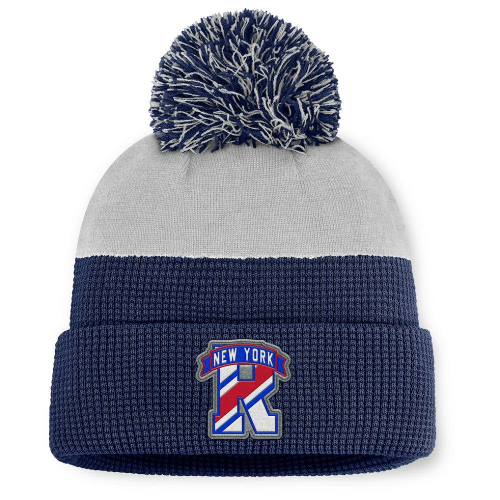 New York Rangers Fanatics Authentic Pro Home Ice Cuffed Knit Hat with Pom -  NHL Hats