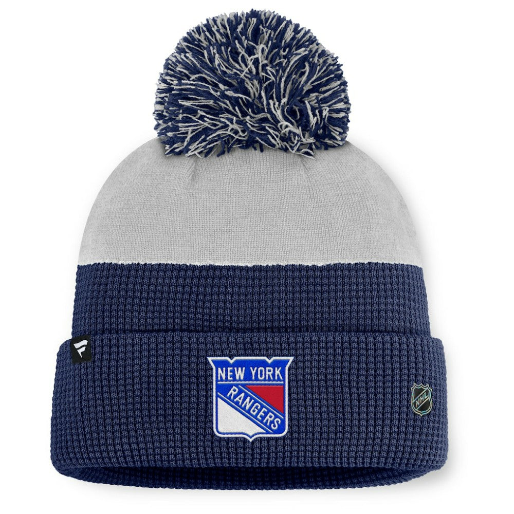 New York Rangers Fanatics Authentic Pro Home Ice Cuffed Knit Hat with Pom -  NHL Hats