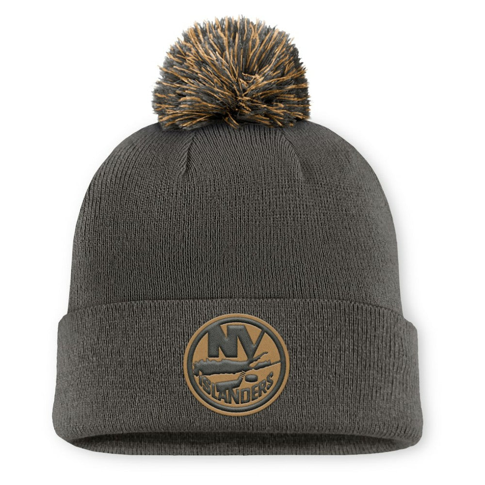 New York Islanders Fanatics Authentic Pro Military Appreciation Cuffed Knit Hat with Pom -  NHL Hats