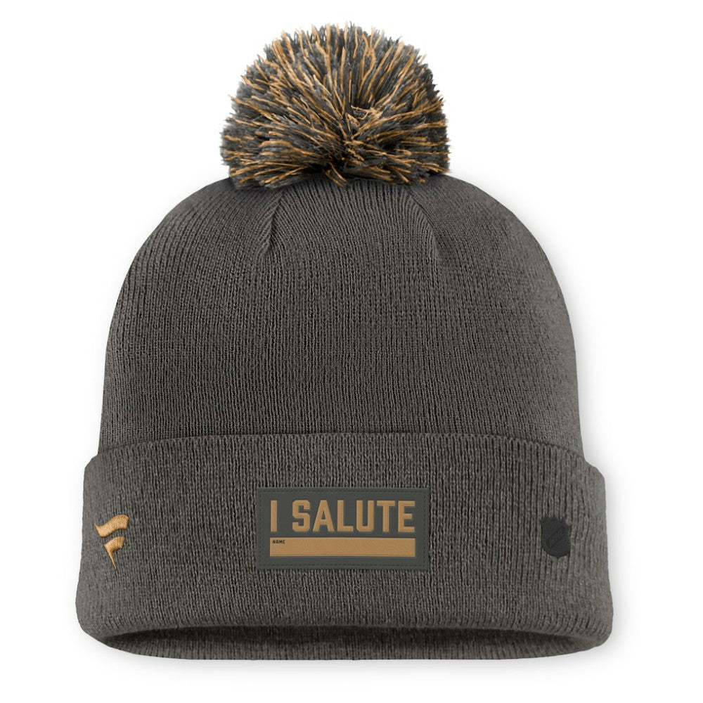 Boston Bruins Fanatics Authentic Pro Military Appreciation Cuffed Knit Hat with Pom -  NHL Hats