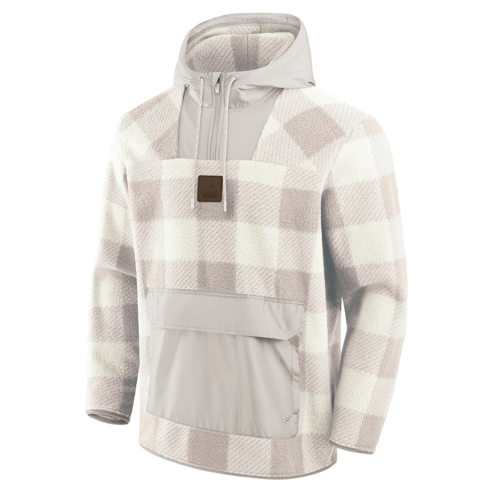 Cleveland Browns Elements Plaid Polar Fleece Quarter-Zip Hoodie | NFL US