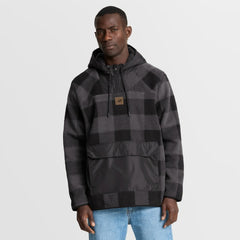 Miami Dolphins Elements Plaid Polar Fleece Quarter-Zip Hoodie | NFL Outlet