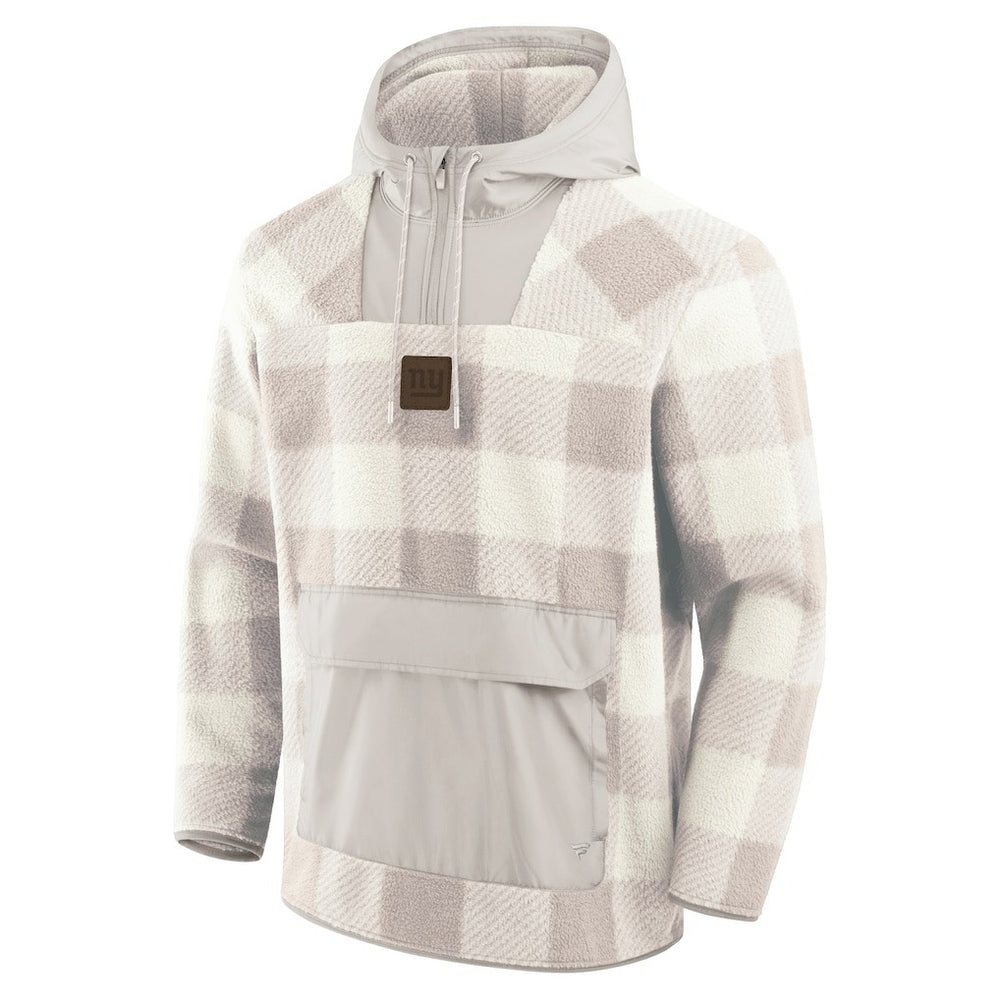New York Giants Elements Plaid Polar Fleece Quarter-Zip Hoodie | NFL Near me
