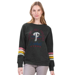 Philadelphia Phillies G-III 4Her by Carl Banks Women's Allana Stripe Pullover Sweatshirt - MLB Pullover
