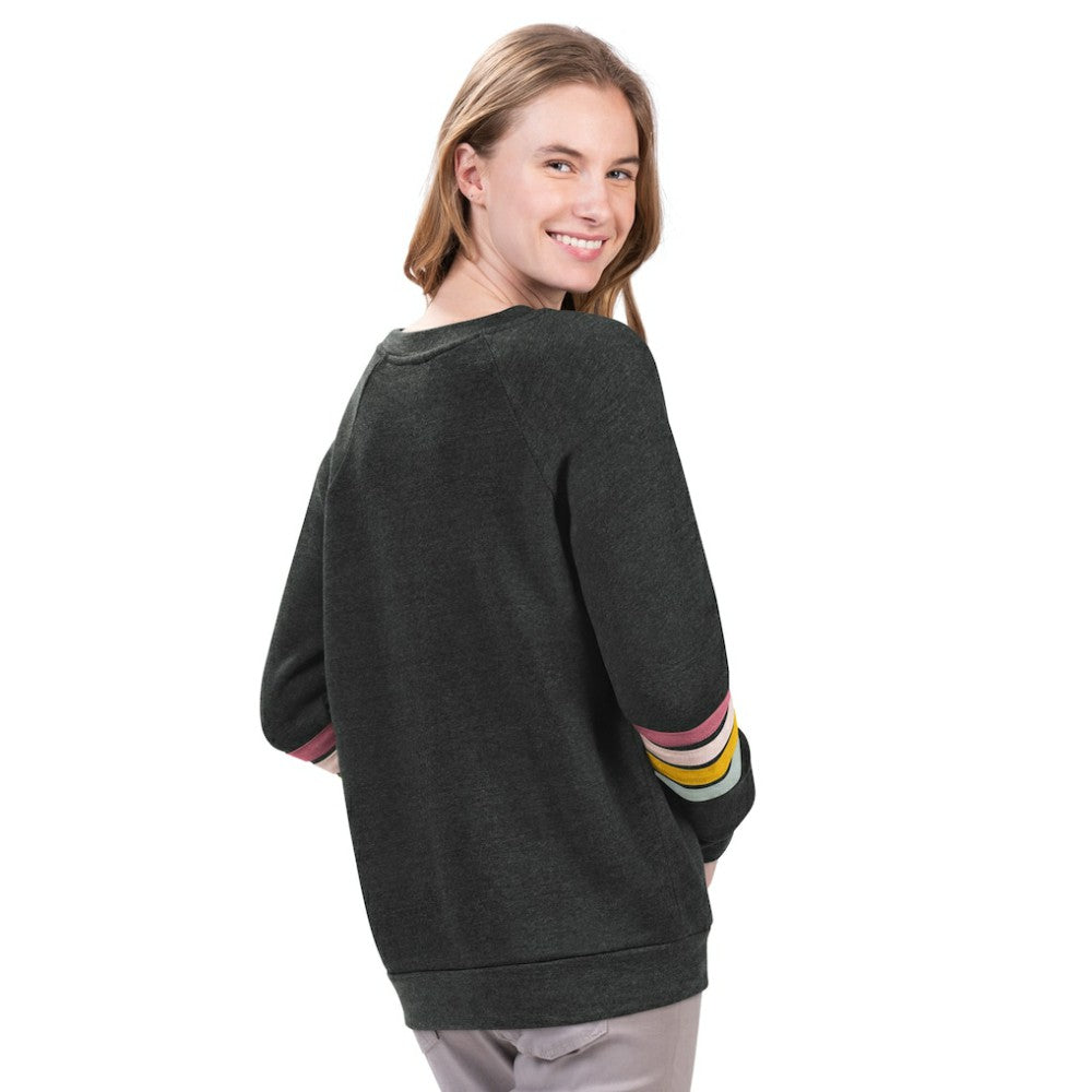 New York Yankees G-III 4Her by Carl Banks Women's Allana Stripe Pullover Sweatshirt - MLB Pullover