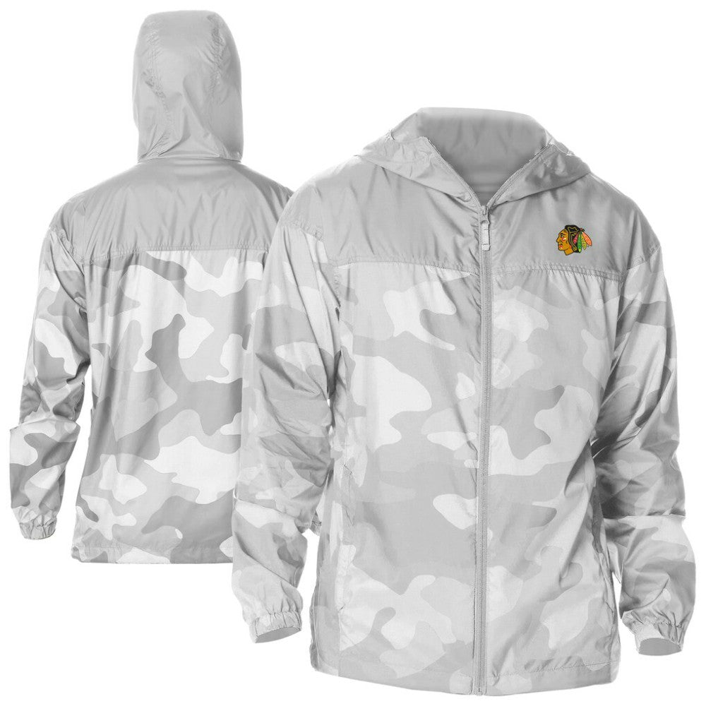 Chicago Blackhawks Columbia Camo Flash Challenger Omni-Shade Full-Zip Hoodie Windbreaker -  NHL Hoodies