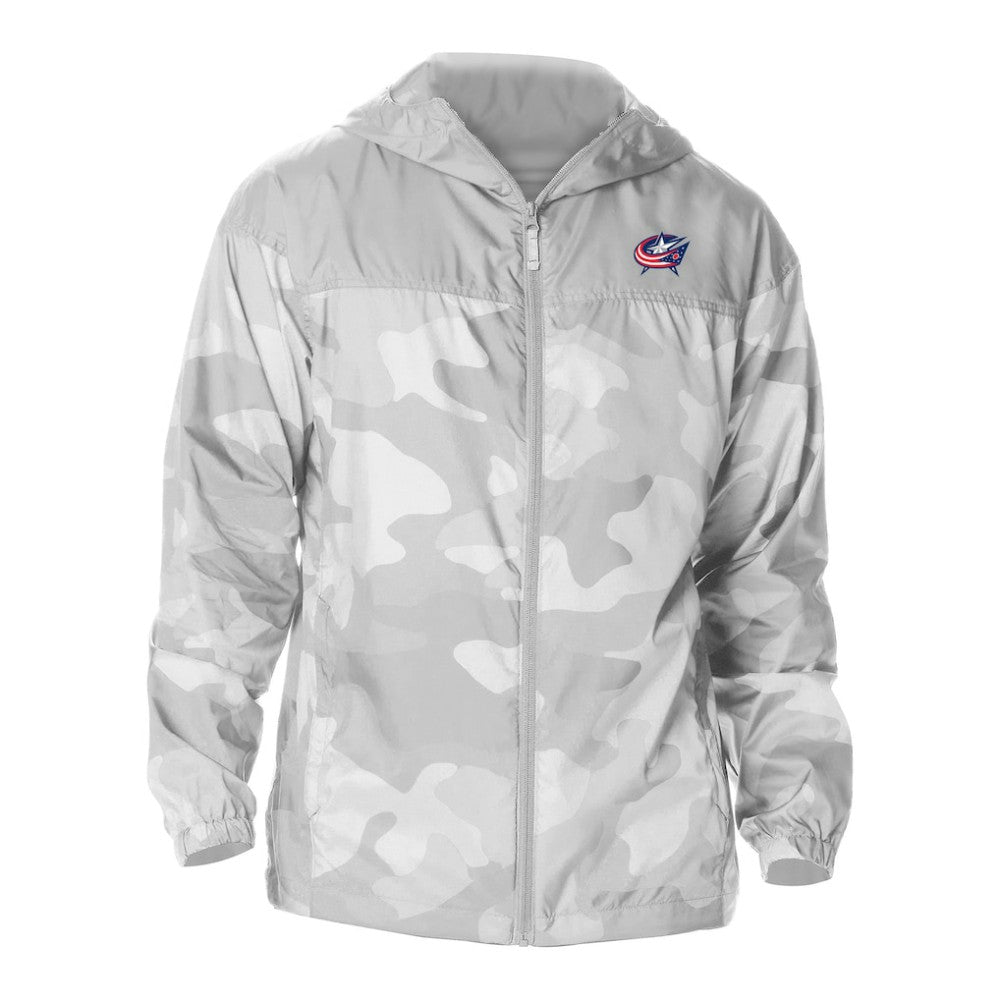 Columbus Blue Jackets Columbia Camo Flash Challenger Omni-Shade Full-Zip Hoodie Windbreaker -  NHL Hoodies