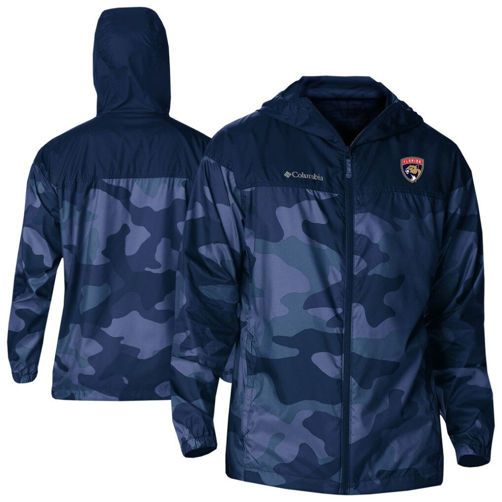 Florida Panthers Columbia Camo Flash Challenger Omni-Shade Full-Zip Hoodie Windbreaker -  NHL Hoodies