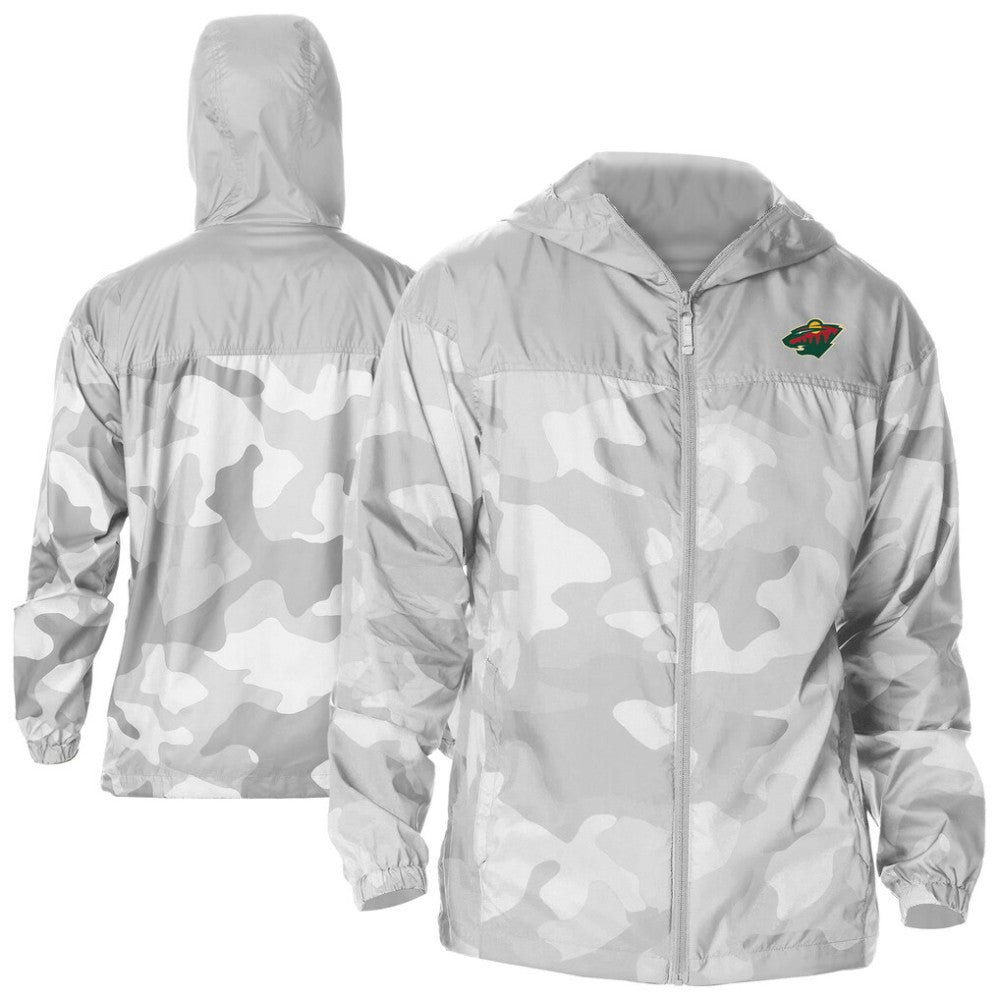 Minnesota Wild Columbia Camo Flash Challenger Omni-Shade Full-Zip Hoodie Windbreaker -  NHL Hoodies