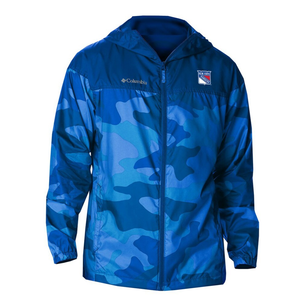 New York Rangers Columbia Camo Flash Challenger Omni-Shade Full-Zip Hoodie Windbreaker -  NHL Hoodies
