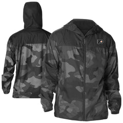 Philadelphia Flyers Columbia Camo Flash Challenger Omni-Shade Full-Zip Hoodie Windbreaker -  NHL Hoodies