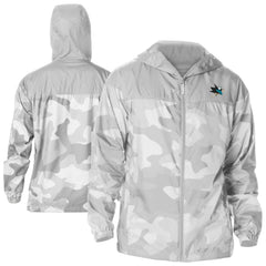 San Jose Sharks Columbia Camo Flash Challenger Omni-Shade Full-Zip Hoodie Windbreaker -  NHL Hoodies