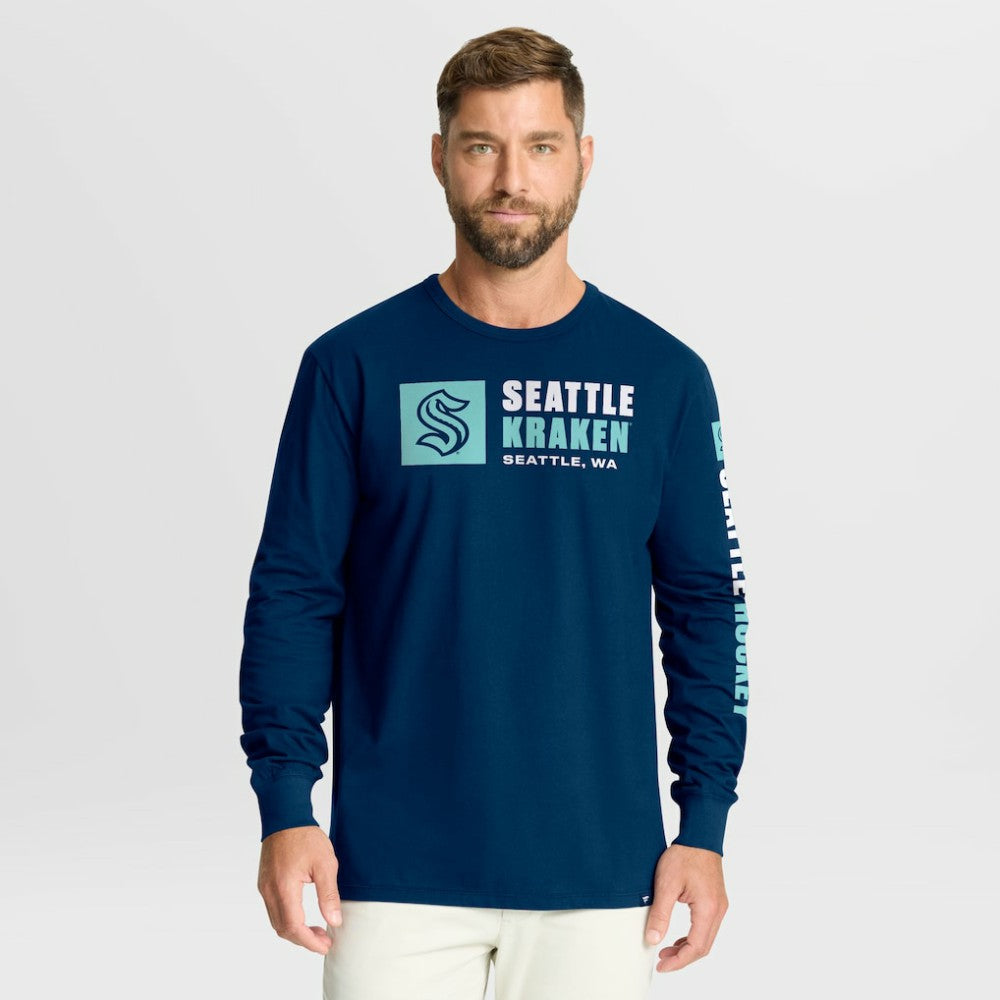 Seattle Kraken Fanatics Goal Crease Legacy Long Sleeve T-Shirt -  NHL T-shirts
