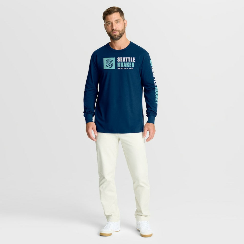 Seattle Kraken Fanatics Goal Crease Legacy Long Sleeve T-Shirt -  NHL T-shirts