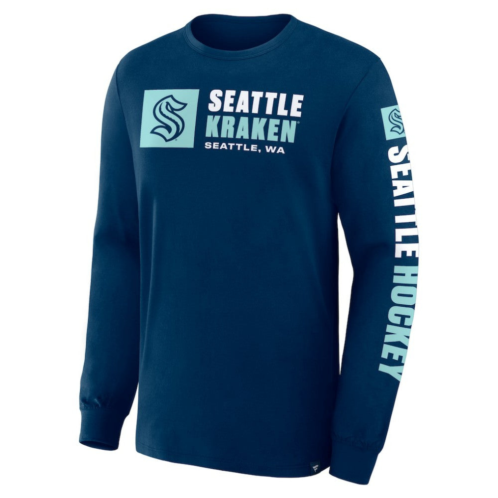 Seattle Kraken Fanatics Goal Crease Legacy Long Sleeve T-Shirt -  NHL T-shirts