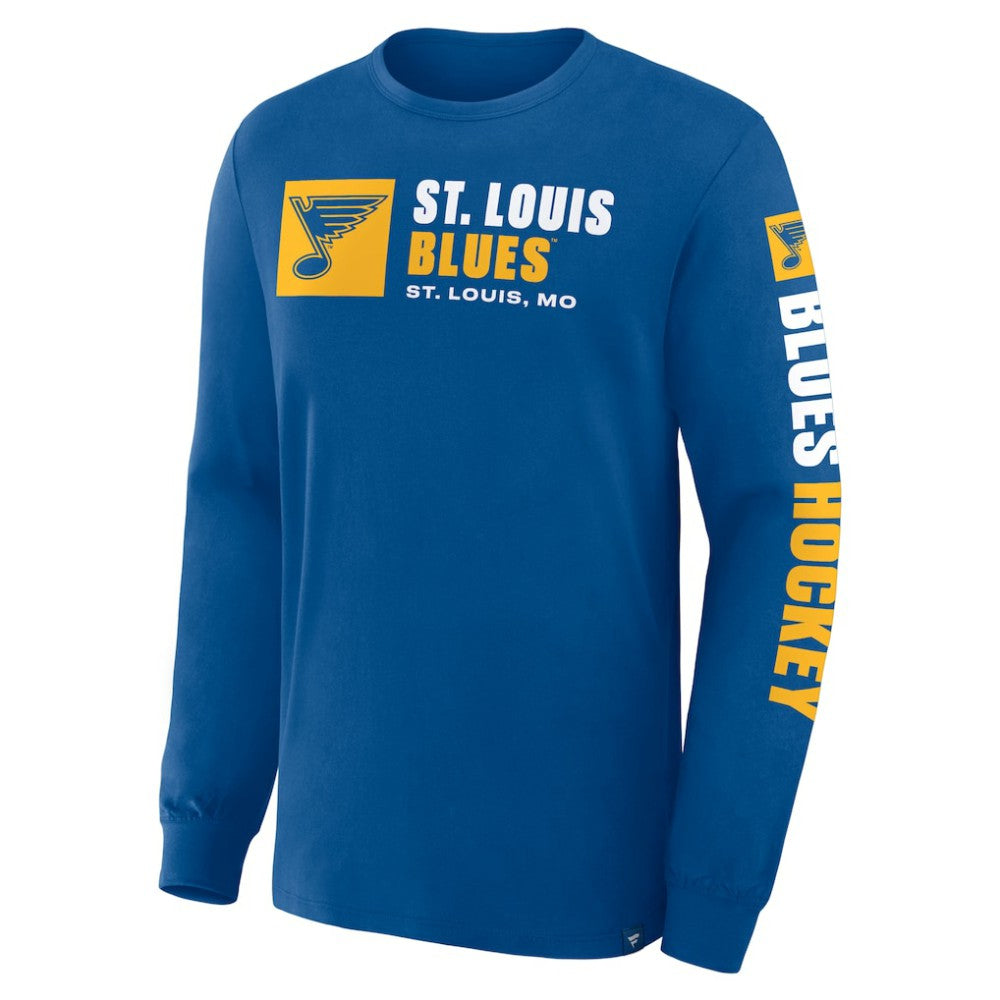 St. Louis Blues Fanatics Goal Crease Legacy Long Sleeve T-Shirt -  NHL T-shirts